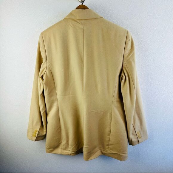 Tan Cashmere Wool Lined Jacket Women’s Size 12 Tag Is Cut - Picture 3 of 3